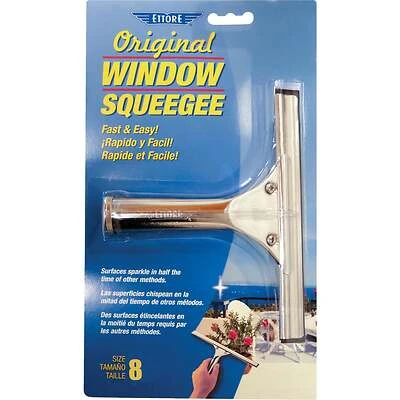 Professional Window Squeegee, Stainless Steel, 8 In.