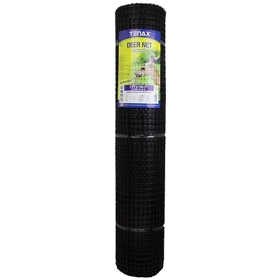 Tenax 2A040066 Folded Deer Fence, 7 Ft. H x 100 Ft. L, Black