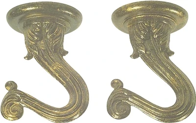 Lamp Hook Kit, Antique Brass, 2-Pk.