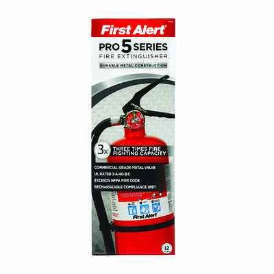 Rechargeable Fire Extinguisher, Heavy-Duty, Red, 3A: 40-B:C