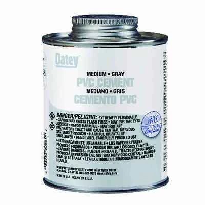 8 Oz. Pvc Medium Gray Cement For Pipe And Fittings