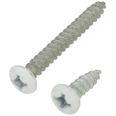 National Hardware N218-990 Shelf Bracket Screws, #7, White, 12-Pk.