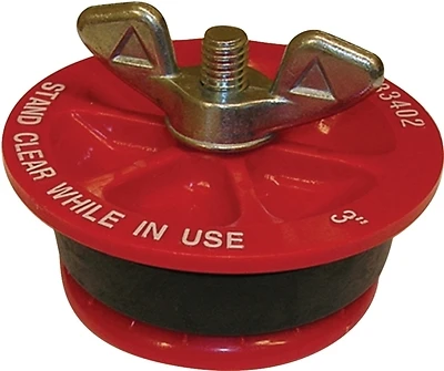 Oatey 33402 Gripper 3 In Plastic Mechanical Test Plug, Red