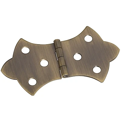 National Hardware N211-854 Decorative Hinges, Antique Brass, 1-11/16 x 3-1/16 In., 2-Pack