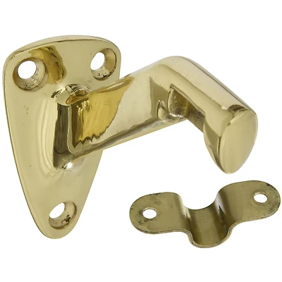 National Hardware N216-168 Handrail Bracket with Strap, Solid Brass, 250 lb