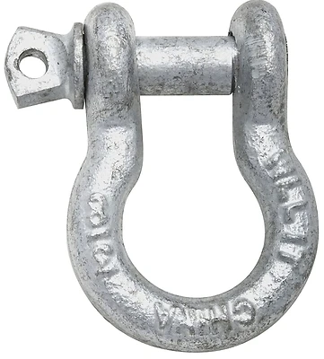 Galvanized Anchor Shackle with Screw Pin, 3/8 In.