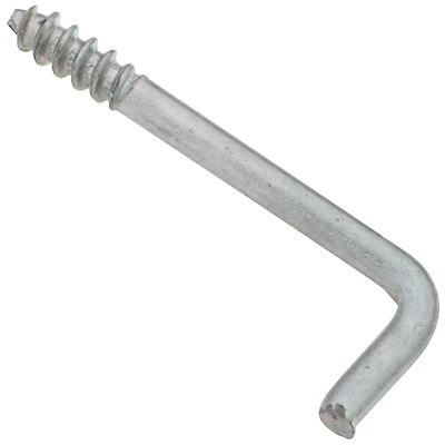 National Hardware N120-477 Square-Bend Screw Hook, Zinc, 1 In., 12-Pk.