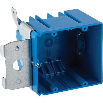 2 Gang Adjust-A-Box Electrical Box With Range Knock Out, Non-Metallic