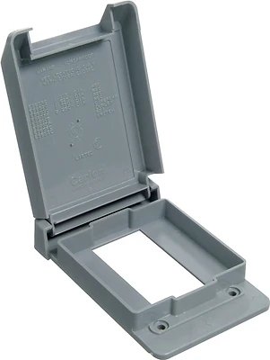 Carlon E98GFCN-CAR Weatherproof GFCI Device Cover, Single Gang, Gray