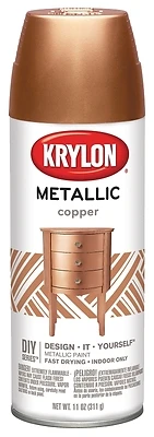 K02203007 Brilliant Copper Metallic Spray Paint, 12 Ounces, Fast Drying