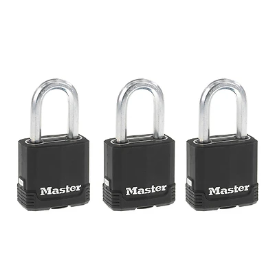 Magnum 1-3/4 In. Keyed-Alike Padlocks, All-Weather Cover, 3-Pack