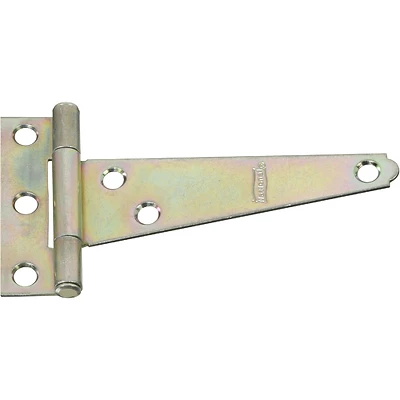 4 In. Light Duty T-hinge, Zinc-plated Steel, Model N128579, 18 Lb Swl, Pack Of 10