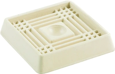 Shepherd Hardware 9166 Off-White Rubber Caster Cups, 2 In. Square, 4 Pk