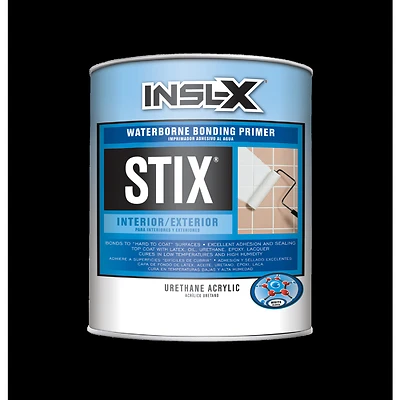 Insl-x SXA110099-04 Stix Premier Waterborne Bonding Urethane Primer, White, Quart