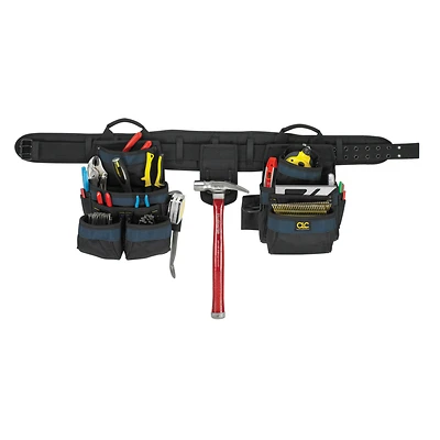 CLC 2605 Tool Belt, 20-Pocket, Ballistic Poly, 29-46 In. Waist