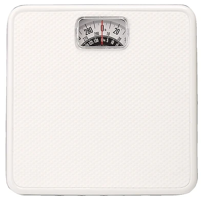 Analog Bathroom Scale, 300 Lb Capacity, White, Model 20044014exp