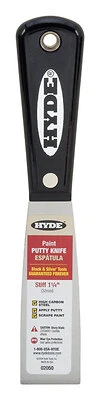 Black & Silver 1-1/4 In. Stiff Professional Putty Knife - Model 02050