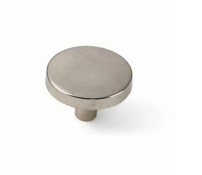 Tech Round Satin Chrome Cabinet Knob 1-1/4 In. Dia. Model 34539, 1 Pc