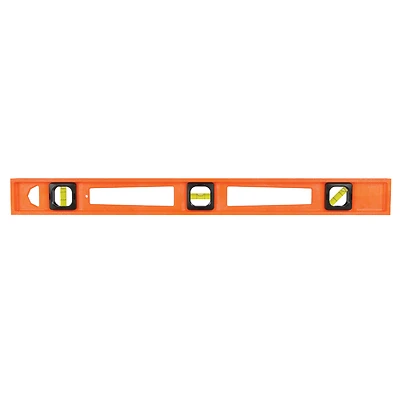 Johnson 7724-O I-Beam Level, Orange, 3-Vial, 24-In.