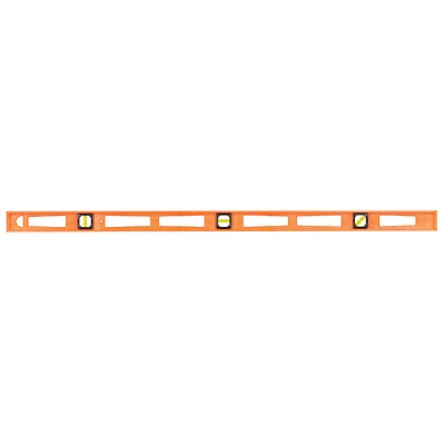 Johnson 7748-O Structo-Cast Level, Orange, 3 Vials, 48-In.