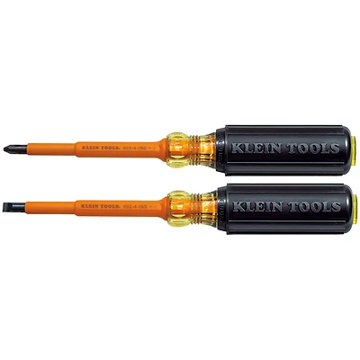 2-piece Insulated Screwdriver Set With Cushion Grip Handles - Model 33532-ins
