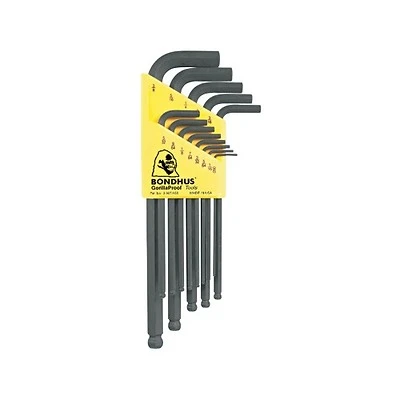 13-piece Ball-end L-wrench Hex Key Set, 3/8' Long Arm