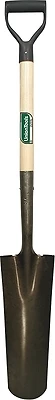 47108 Drain Spade Shovel, 6 In W Steel Blade, 27 In Hardwood Handle
