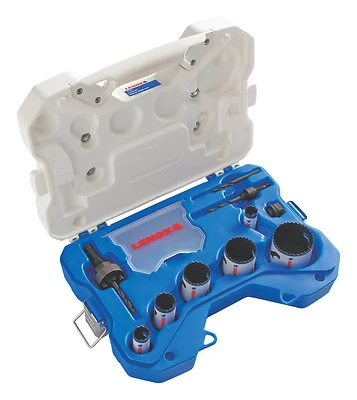 30808600p 10-piece Bi-metal Plumber's Hole Saw Kit With Arbors And Case