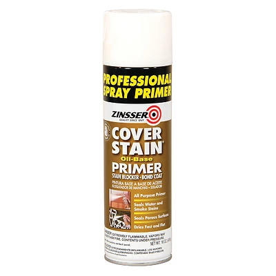 Zinsser 3609 Cover Stain Oil-Base Primer Spray, White, 16 Oz, Pack Of 6
