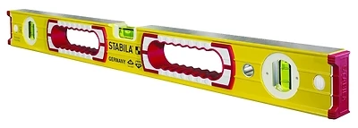 37448 48-inch Spirit Level, 3-vial, Non-magnetic, Aluminum, Yellow