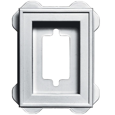 Builders Edge 130030002001 Mini Recessed Mounting Block, 6-5/16 In L X 4-1/2 In W, White