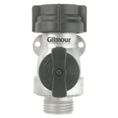 Gilmour 801074-1001 Shut-Off Valve, 3/4 In, Female X Male, Aluminum