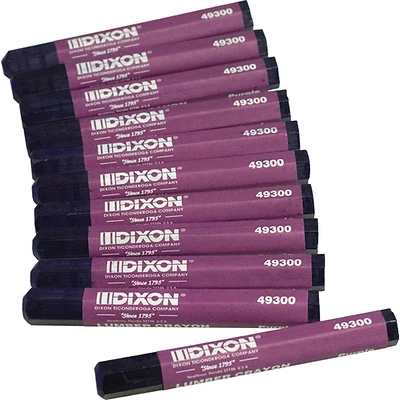 49300 Purple Lumber Crayon, Hexagon 4.5 X 0.5 In, Pack Of 12