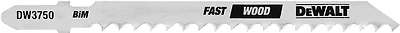 Dw3750-5 4 In. T-shank Jig Saw Blade, 6 Tpi, Pack Of 5