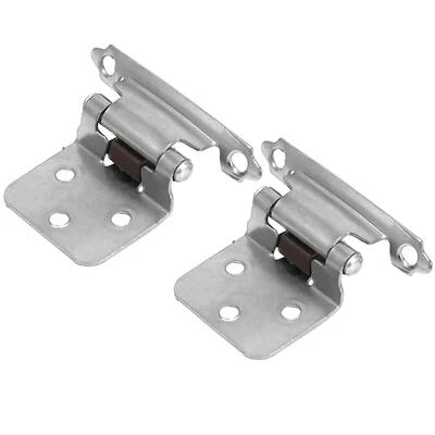 28726 Chrome Self-closing Overlay Hinge 2-pack With Screws, 2-3/4 In. L X 2 In. W