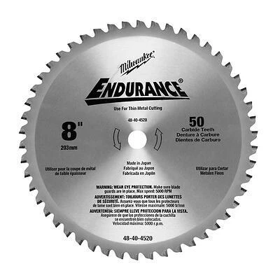 48-40-4520 8-inch Circular Saw Blade With 50 Teeth For Metal Cutting
