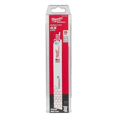 48-00-8788 Torch 9 In. Bi-metal Reciprocating Saw Blades 18 Tpi (25-pack)