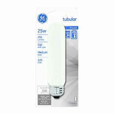 Frosted Tubular Light Bulb, 25 Watt, 5-5/8 In.
