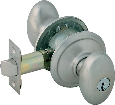 Satin Nickel Siena Egg Knob Design Entry Lockset