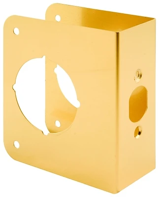 Prime Line U 9556 Door Reinforcer, Brass, 1-3/4 In. x 2-3/8 In.