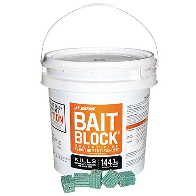 JT Eaton 709-PN Peanut Butter Bait Block Rodenticide, 144-Pack