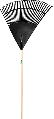64169 Leaf Rake, 30 Tines, Polypropylene Tines, 48 Inch Hardwood Handle