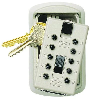 Kidde 001004 Slimline Key Safe, Pushbutton Lock, Steel, 2-1/4 In W