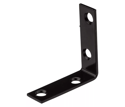 Corner Brace, Black, 2 x 5/8 In.