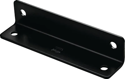Corner Brace, Black Steel, 7-1/8 x 1.6 x 1/8 In.