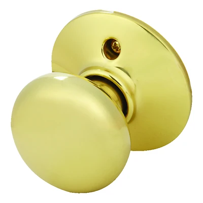 Schlage F170 PLY 605 Plymouth Dummy Door Knob, Bright Brass, Round