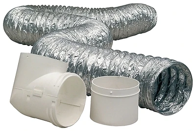 Proflex Flexible Aluminum Dryer Hose Kit 4 Inch X 8 Feet 3-piece