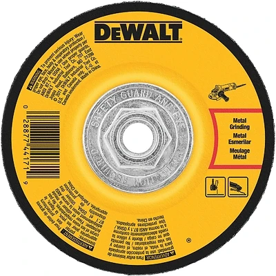 DeWalt DW4542 Metal & Stainless Grinding Wheel, 4-1/2 x 1/4 In., 24 Grit