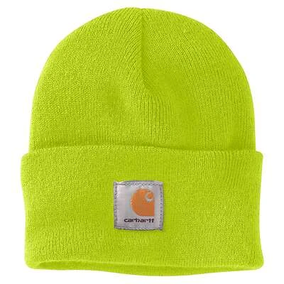 Carhartt A18-BLM Watch Hat, Acrylic Beanie, Bright Lime, One Size
