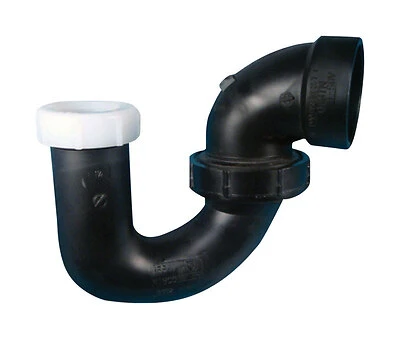 US Hardware P-097C Vanity Trap, 1-1/4 x 1-1/2 in, Black